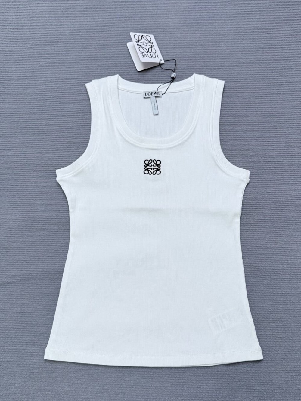 Loewe white sleeveless vest, size S.
